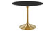 Tulip Marble Dining Table - 36" Round, Black Gold