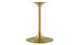 Tulip Wood Top Dining Table, 28" Round Gold Base
