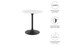 Tulip Wood Top Dining Table, 28" Round Black Base