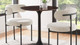 Tulip Wood Top Dining Table, 28" Round Cherry Black