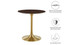 Tulip Wood Top Dining Table, 28" Round Cherry Gold