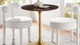 Tulip Wood Top Dining Table, 28" Round Cherry Gold
