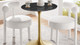 Tulip Marble Dining Table - 28" Round, Black Gold