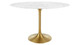 Tulip Marble Dining Table - 48" Oval, Gold Base