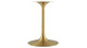 Tulip Marble Dining Table - 48" Oval, Gold Base