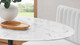 Tulip Marble Dining Table - 48" Oval, Black Base