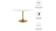 Tulip Marble Dining Table - 54" Oval, Gold Base