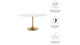 Tulip Marble Dining Table - 60" Oval, Gold Base