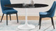 Tulip Marble Dining Table - 60" Oval, White Base