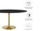 Tulip Marble Dining Table - 60" Oval, Black Gold