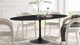 Tulip Marble Dining Table - 78" Oval, Black