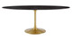 Tulip Marble Dining Table - 78" Oval, Black Gold