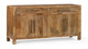 Anna 70" Solid Wood Sideboard, Light Walnut