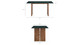 Valdora Marble Dining Table, 60" Walnut