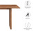 Valdora Wood Dining Table, 60" Walnut