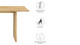 Valdora Wood Dining Table, 60" Oak