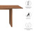 Valdora Wood Dining Table, 86" Walnut