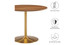 Liora Wood Dining Table - 40", Walnut Gold