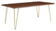 Oakridge Acacia Dining Table - 74", Walnut Gold