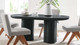 Treston Oval Dining Table - 72", Black