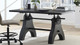 Ironcrest Adjustable Dining Table, 60" Black