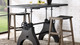 Ironcrest Adjustable Dining Table, 60" Black