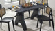 Ironcrest Adjustable Dining Table, 60" Black