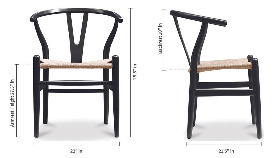 Y Dining Chair, Black