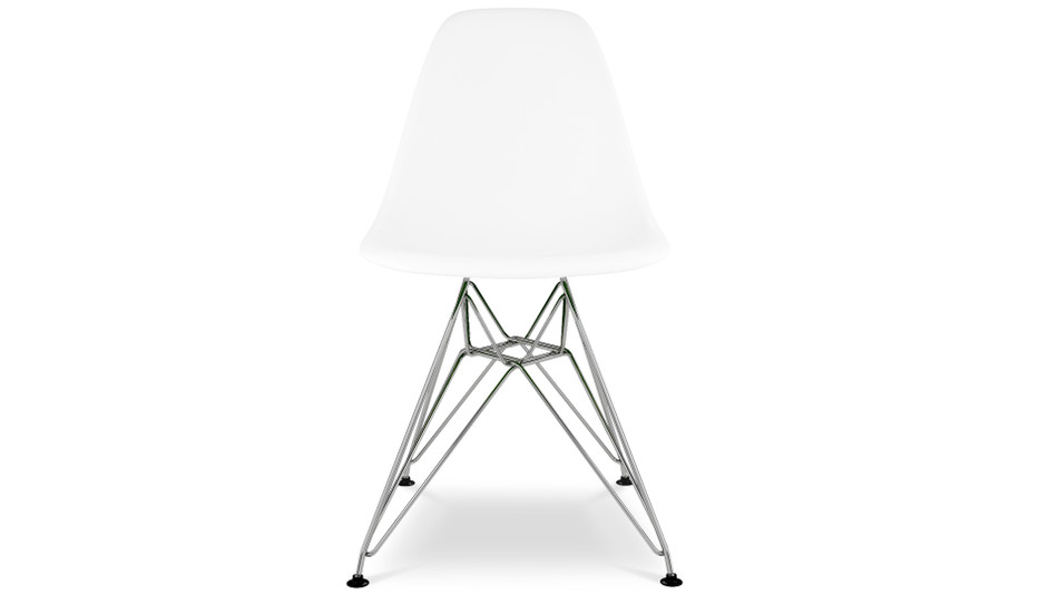 Eiffel Chair With Steel Legs, White