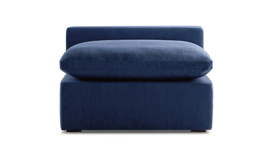Haven 4 Seater Sectional Sofa With Ottoman, Navy Blue