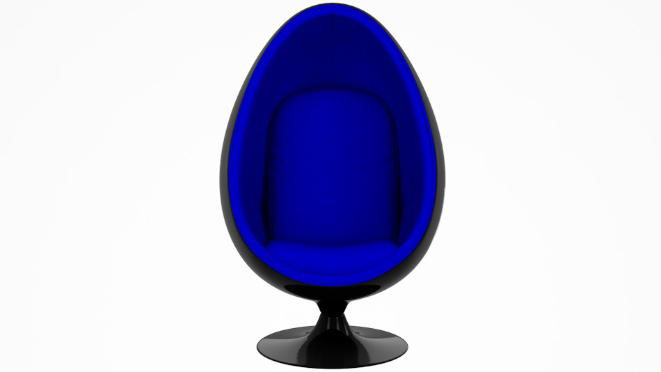 Easter Egg Chair, Blue & Black