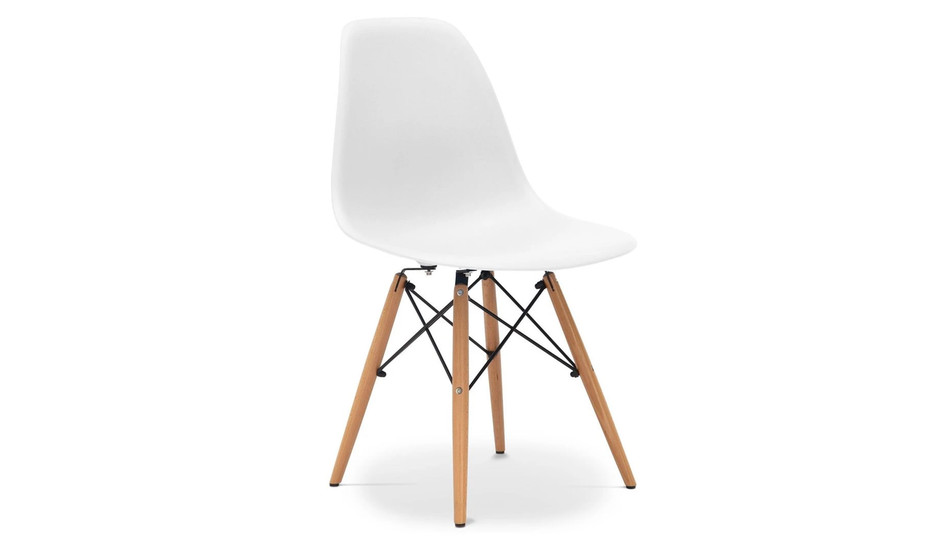 Vincent White Dining Set, Eiffel Chairs