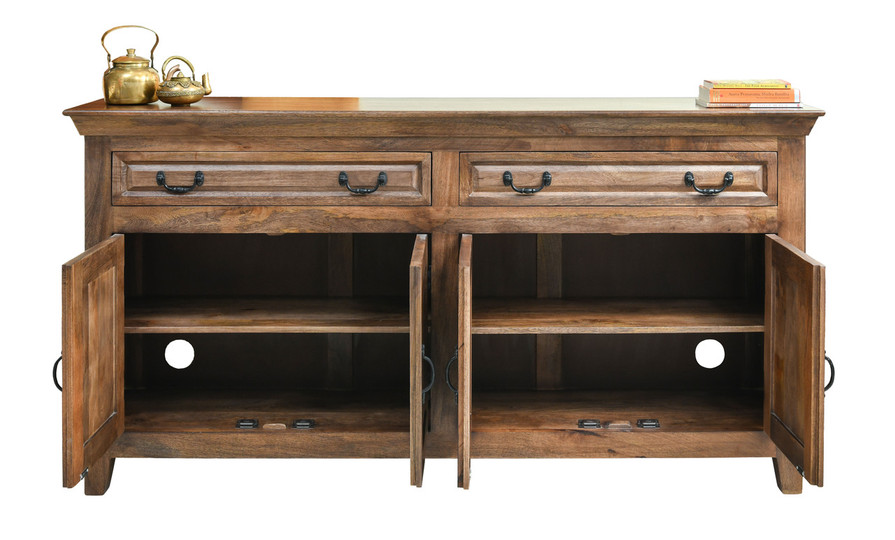 Large Walnut Stain Sideboard