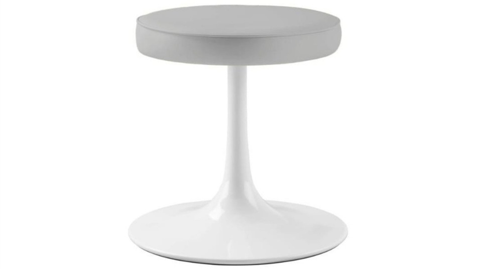 Rose Stool, Gray Leather