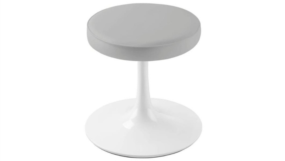 Rose Stool, Gray Leather