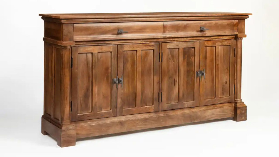 Padova 70" Solid Wood Sideboard, Light Walnut