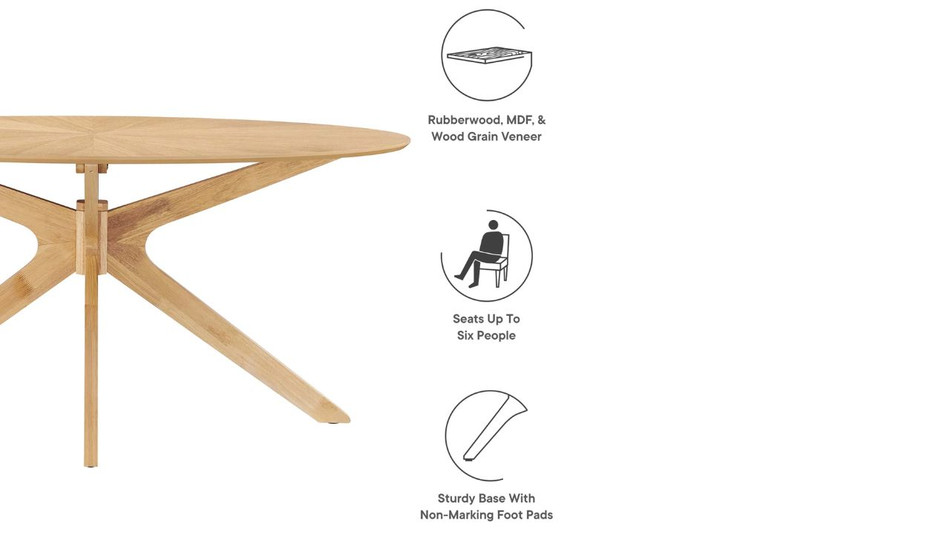 Verona Oval Dining Table, 63" Oak