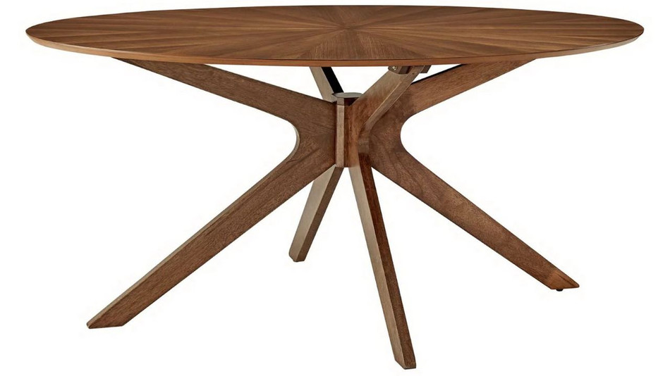 Verona Oval Dining Table, 63" Walnut
