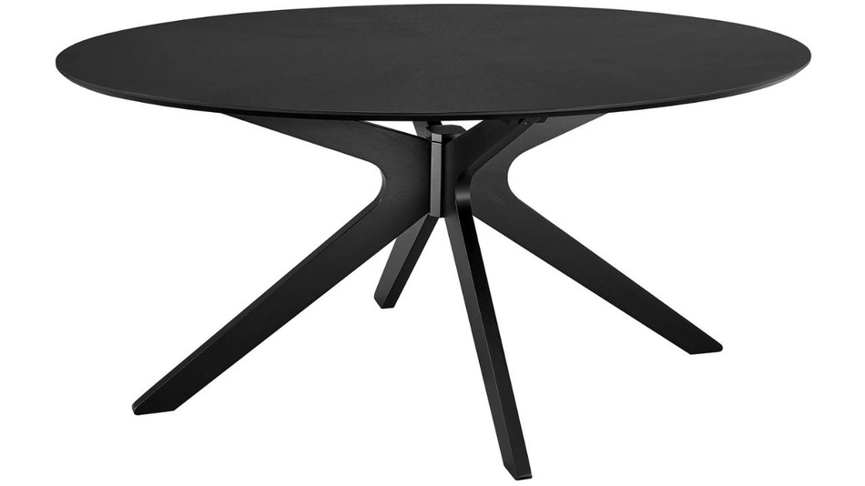 Verona Oval Dining Table, 63" Black