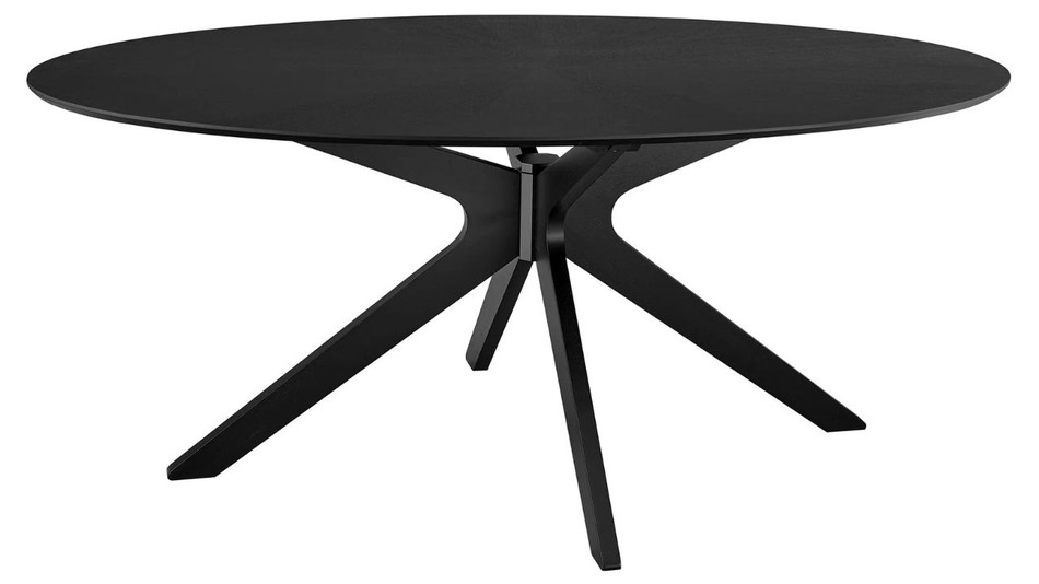 Verona Oval Dining Table, 71" Black