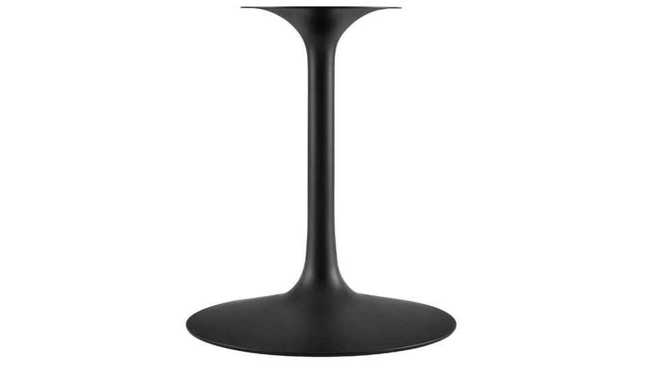 Tulip Wood Top Dining Table, 60" Round Black Base
