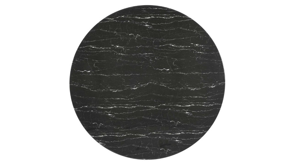 Tulip Marble Dining Table - 60" Round, Black Gold