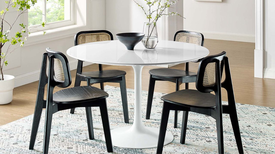 Tulip Wood Top Dining Table, 48" Round