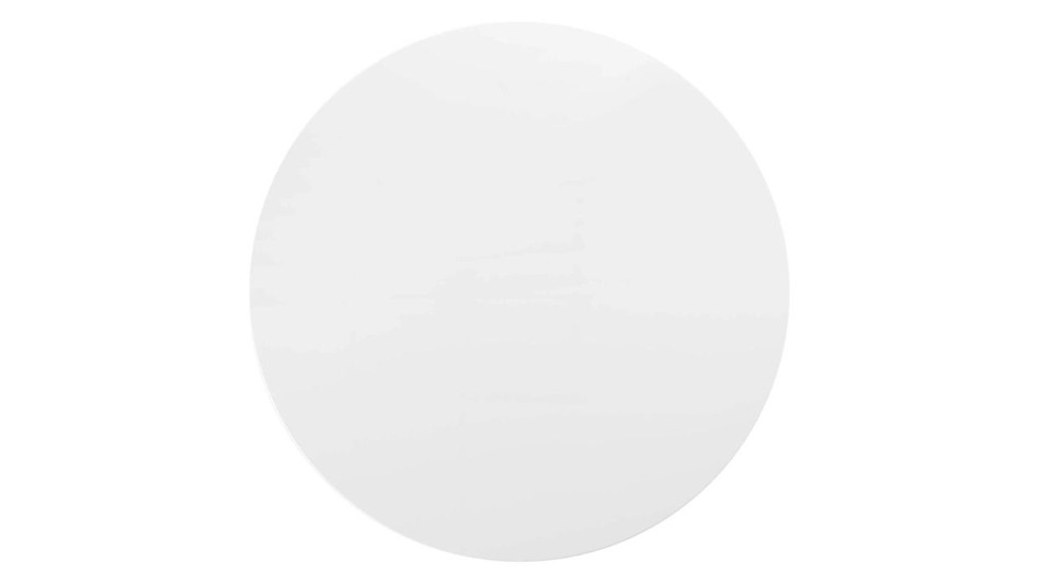 Tulip Wood Top Dining Table, 48" Round Black Base