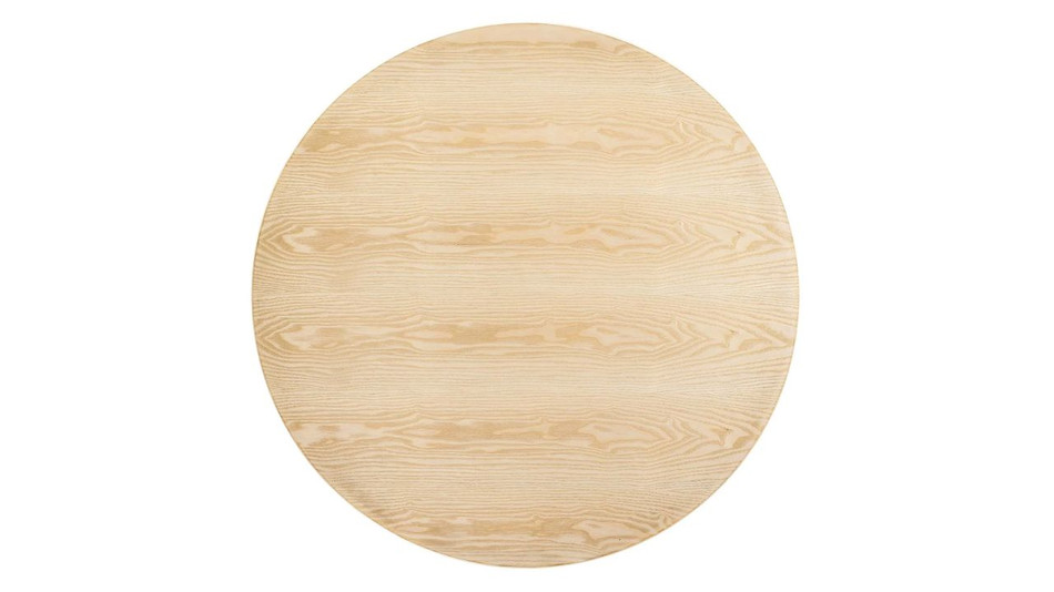 Tulip Wood Top Dining Table, 48" Round Natural Gold