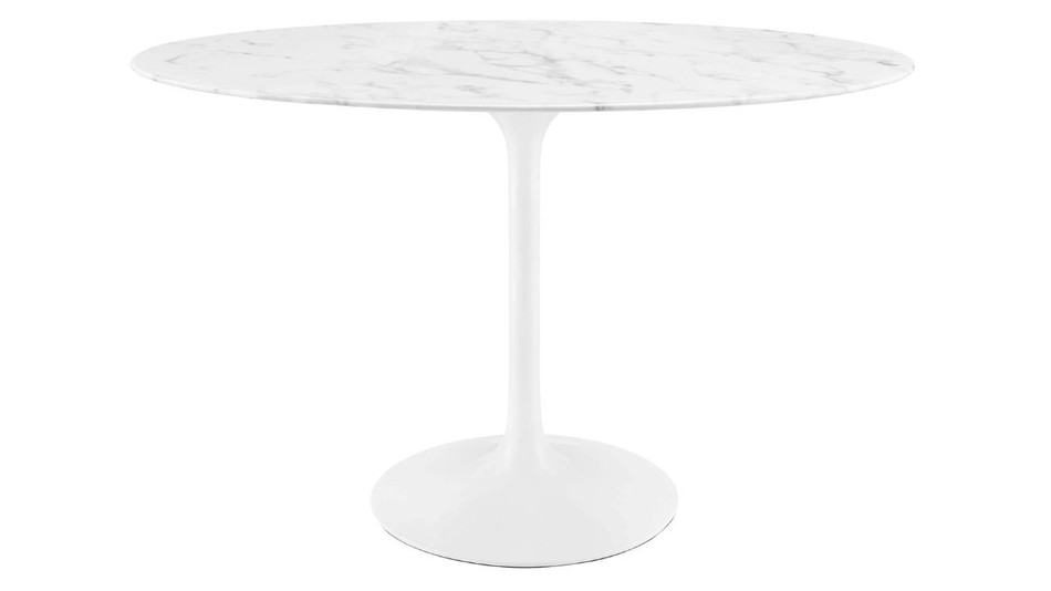 Tulip Marble Dining Table - 48" Oval