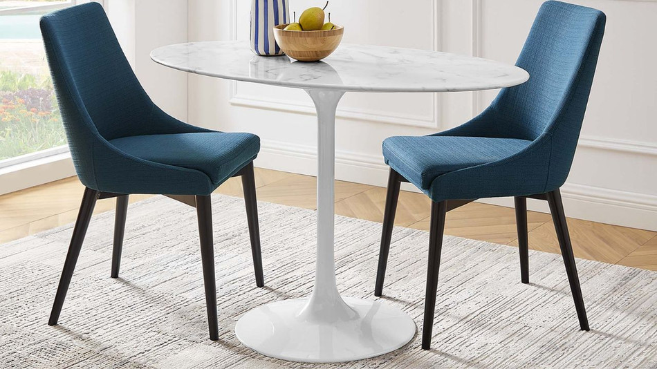 Tulip Marble Dining Table - 48" Oval