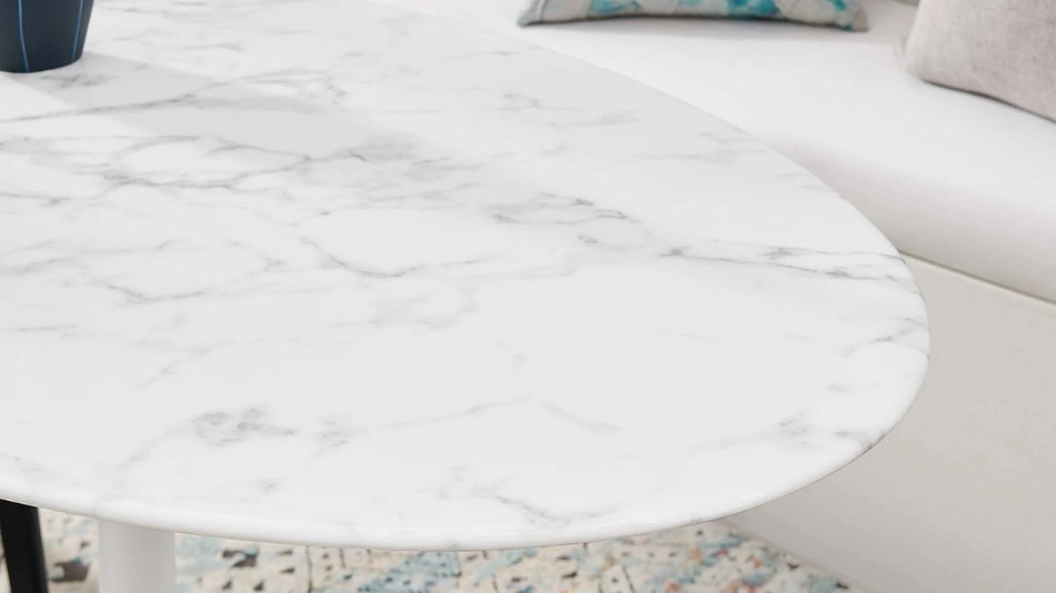 Tulip Marble Dining Table - 54" Oval