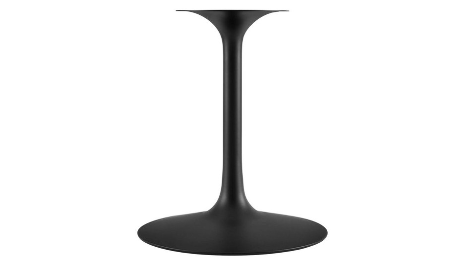 Tulip Marble Dining Table - 54" Oval, Black Base