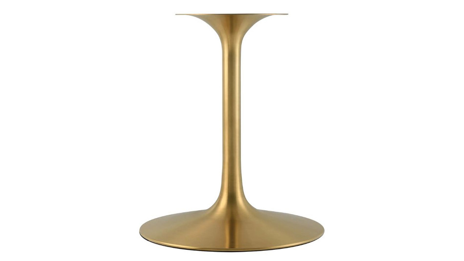 Tulip Marble Dining Table - 60" Oval, Gold Base